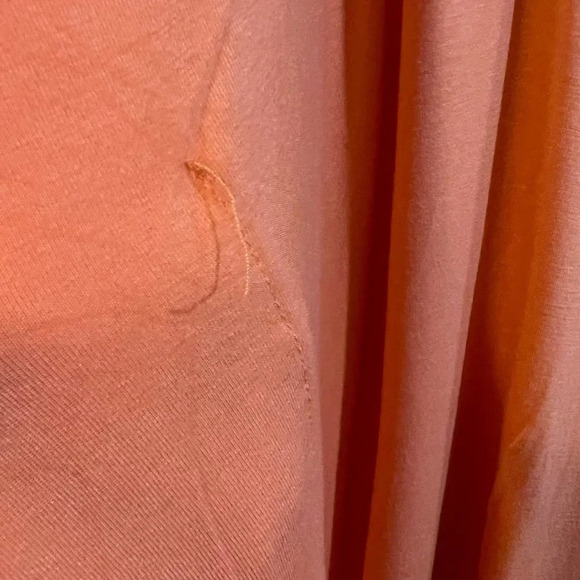 Kenneth Cole Orange Batwing Blouse Size Large Beaded Rhinestone Bling Flowy Top - Picture 7 of 9